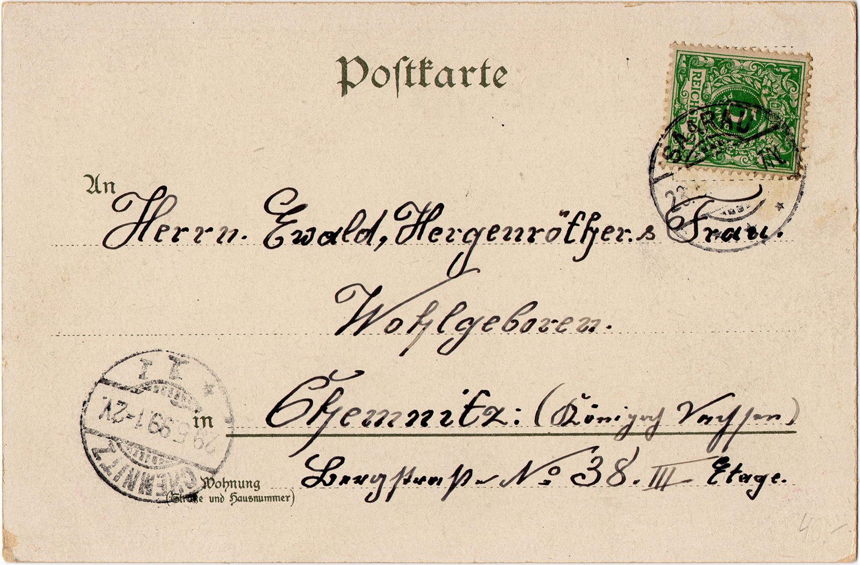 Karta pocztowa Gruss aus Saarau Litho. 1899 (2)