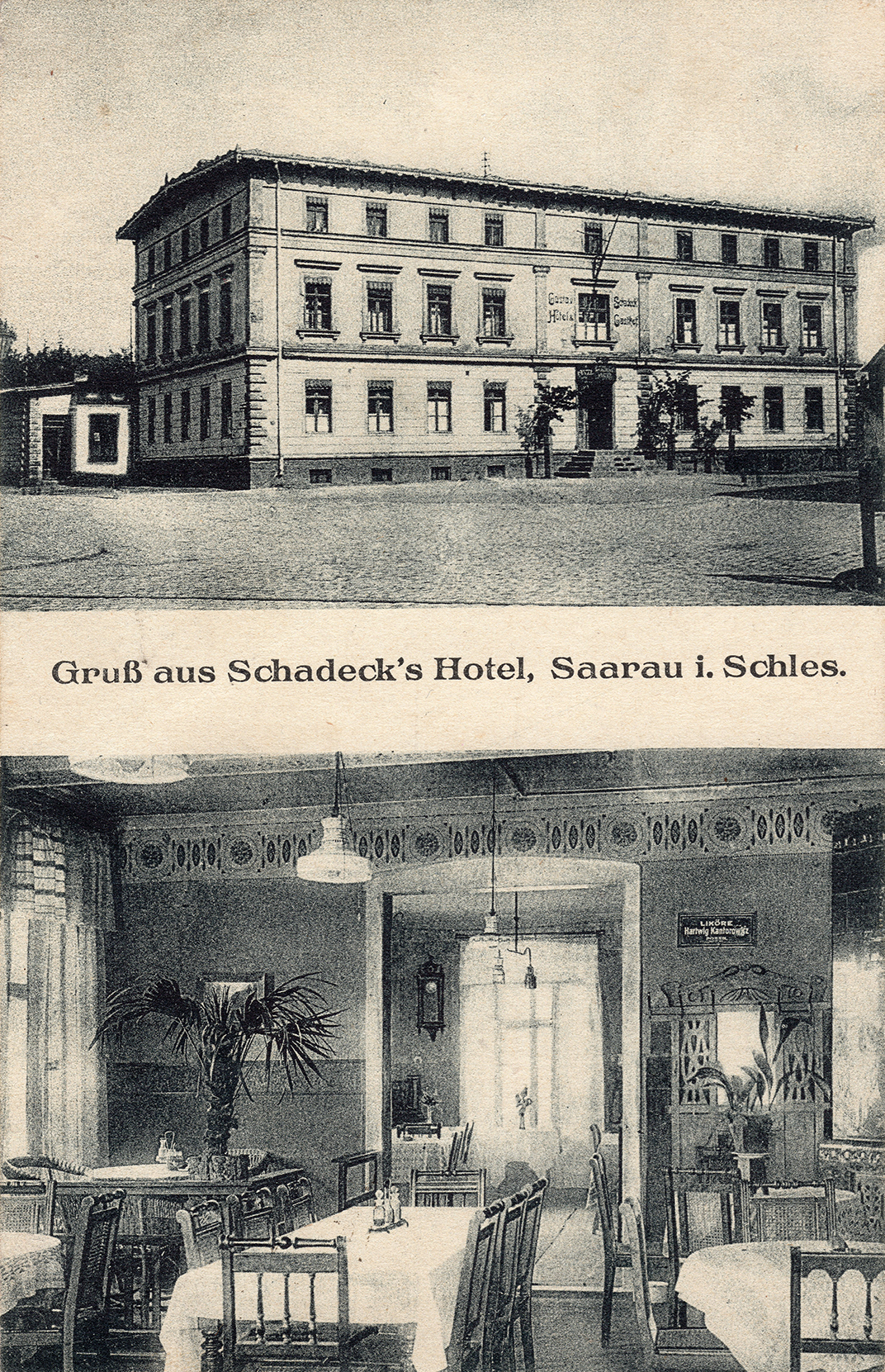 Gruss aus Schadeck’s Hotel Saarau 1919 (1)