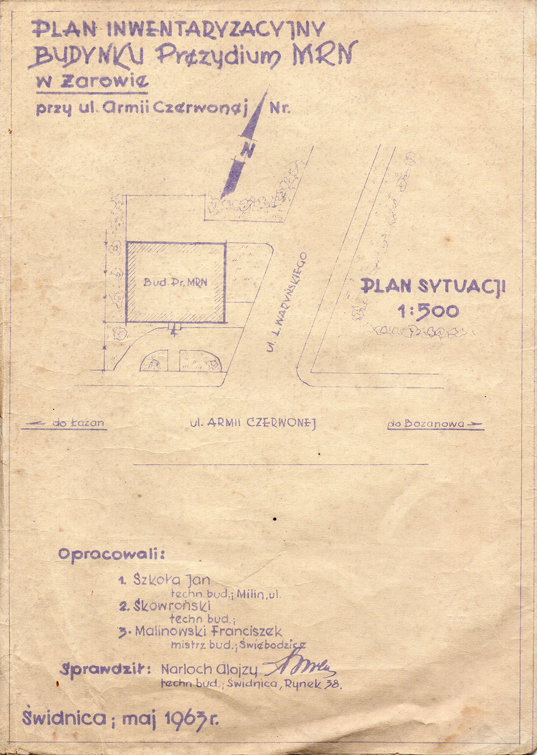 Plan inwentaryzacyjny budynku Prezydium MRN 1963 (1)