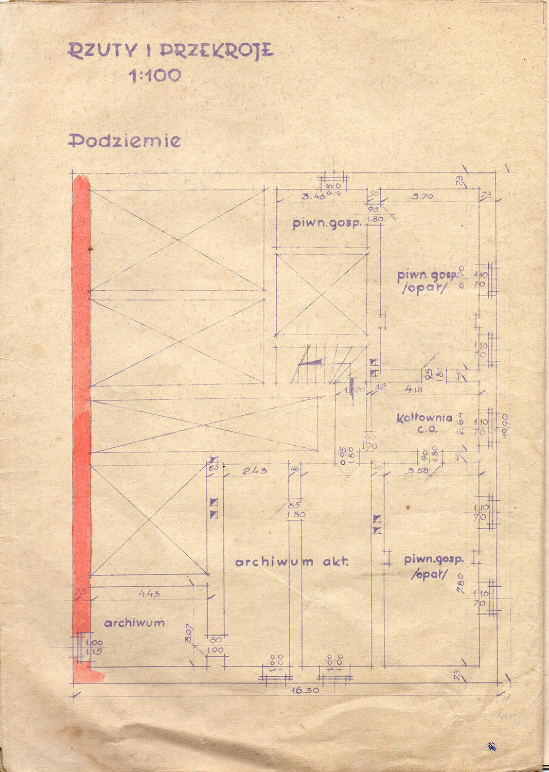Plan inwentaryzacyjny budynku Prezydium MRN 1963 (2)