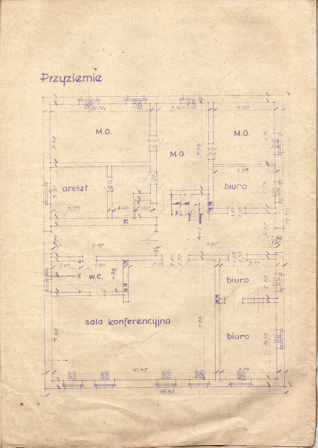 Plan inwentaryzacyjny budynku Prezydium MRN 1963 (3)
