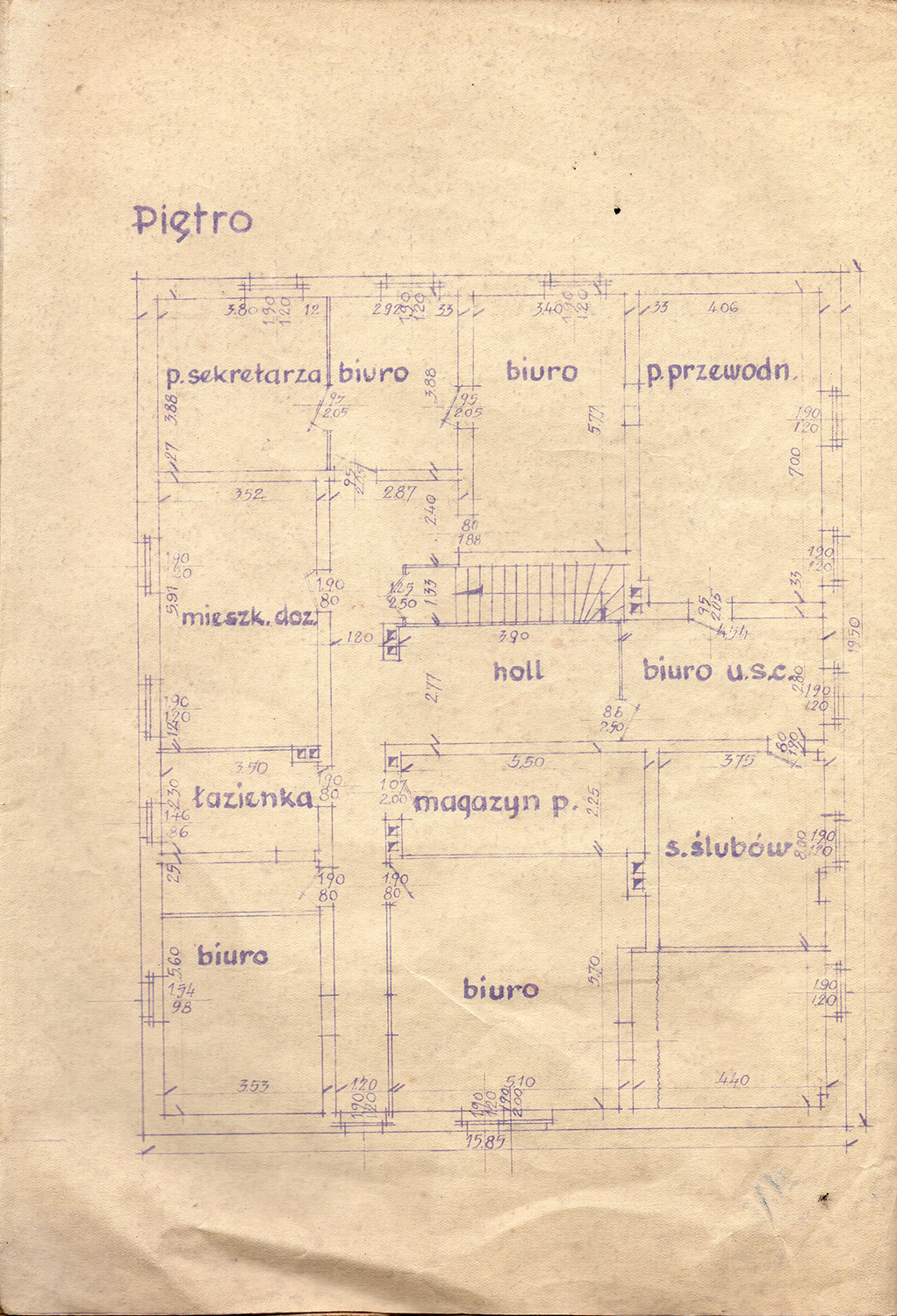 Plan inwentaryzacyjny budynku Prezydium MRN 1963 (4)