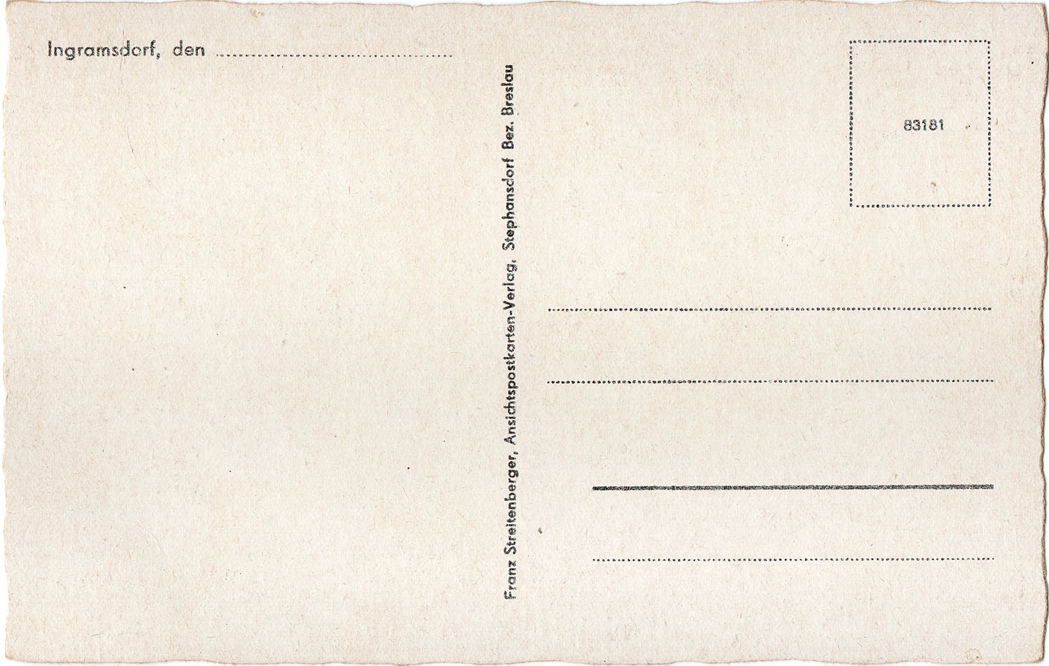 Karta pocztowa Ingramsdorf Parkteich mit Hohen-Pozeritzer Kirche ok. 1915-1935 (2)