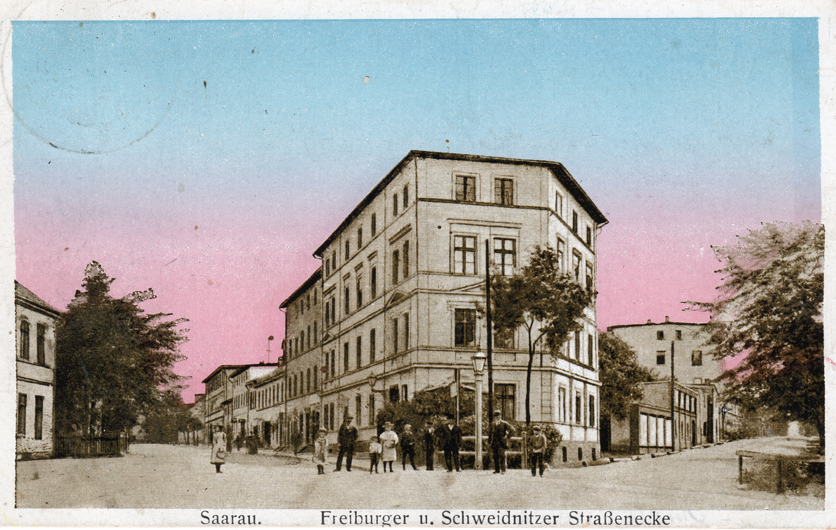 Freiburger u. Schweidnitzer Strassenecke Saarau1937 (1)