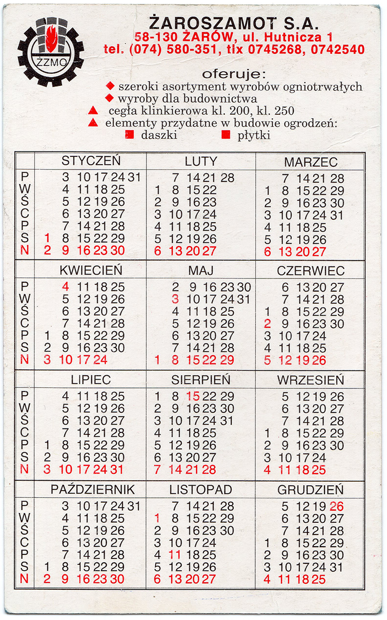 Kalendarz ŻZMO 1994 (2)