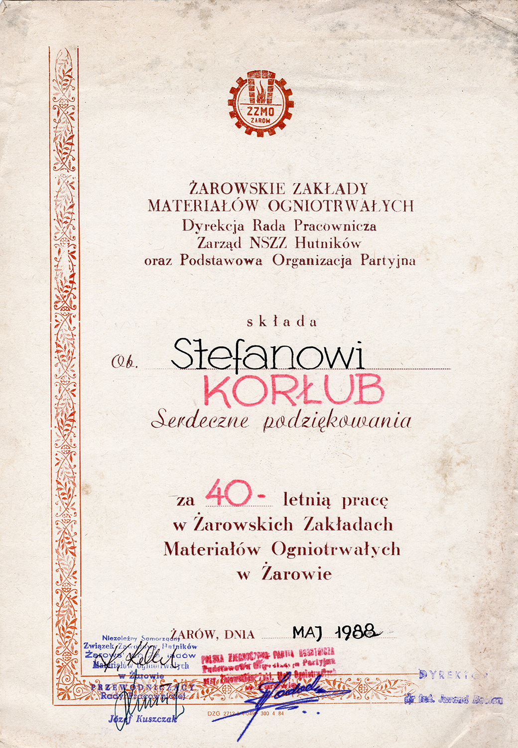 Dyplomy – Korłub 1973-1989 (1)